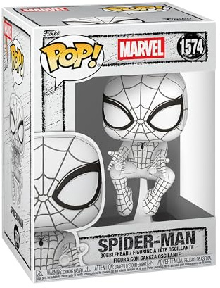 Funko Pop! Marvel: Marvel Sketched - Spider-Man - Collectable Vinyl Figure - Gift Idea - Official Merchandise - Toys for Kids & Adults - Superheroes Fans - Model Figure for Collectors and Display