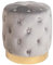 Riess Ambiente Eleganter Hocker MODERN BAROCK 37cm edel-grau Gold Samt Sitzhocker Samthocker