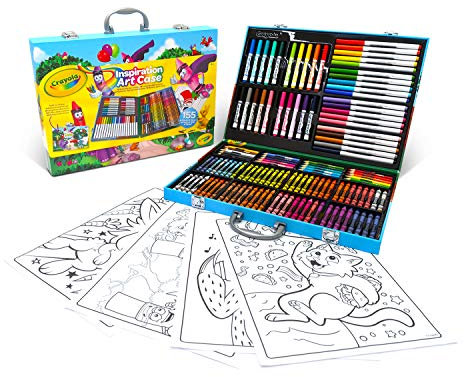 CRAYOLA Künstlerkoffer; 155 Teile, Geschenk für Kinder, Kreative Aktivitäten, 4,5,6+ Jahre