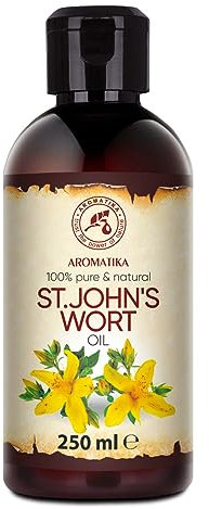 Johanniskrautöl 250 ml – Rein und Natürliches Kosmetisches Öl – Trägeröl & Pflegeöl – Körperöl – Für Haut, Gesicht & Körperpflege – St. John’s Wort Oil