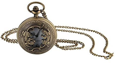 Avaner Taschenuhr mit Kette Herren Damen Pulloverketten Taschenuhren Pocket Watch Vintage Uhr für Frauen Männer