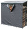 SCHMIDT security tools Schutzhülle 185x70x185cm Kaminholzregal Brennholzregal Abdeckplane Polyester Wetterschutz Front Rückwand