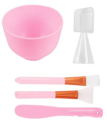 Face Mask Mixing Bowl Set Facial Mask Mixing Tool Kit Silicone Mask Bowl Stick Spatula Mask Brushes Soft Face Brushes