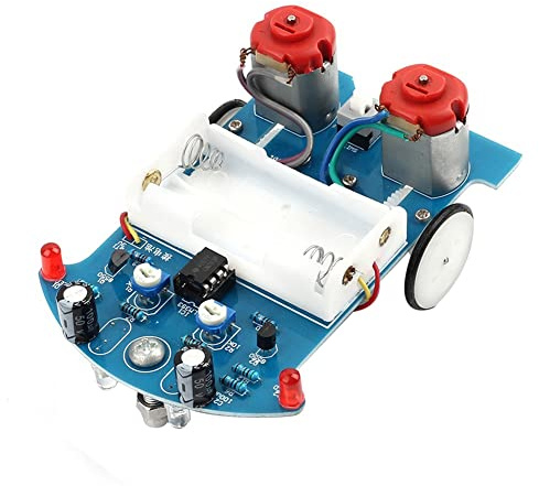 ISTOVO 1Set Övning Lödning Lärande Elektroniksats Smarta Bilprojektsatser Spår Efter RCar DIY Kit DIY Electronic Kit DIY Electronic Kit