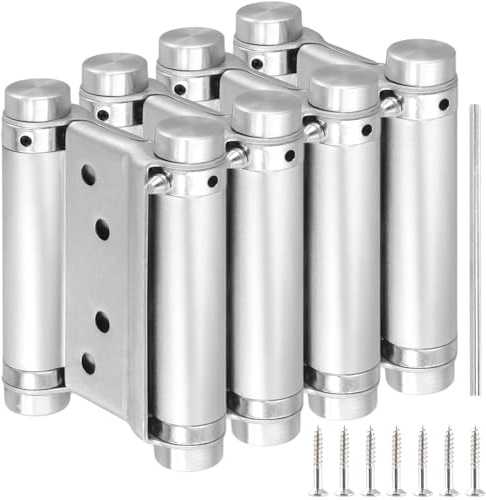 FUNSUEI Lot de 4 sangles de porte suspendue de 75 mm, en acier inoxydable, charnières de porte suspendues, porte de saloon, bande de porte suspendue, charge lourde