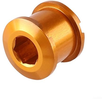 Pédalier en alliage d'aluminium haute résistance, design à filetage fin pour une longue durée de vie (clou à disque unique doré)