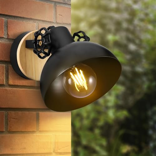 COZHYESS Outdoor Wall Lights Mains Powered, Max 60W E27 Aluminum Outside Wall Lamp, Black Wall Sconce, IP54 Waterproof, Garden Lights for Front Door, Patio, Terrace, Hallway, Garage, Porch