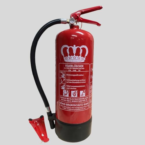 KÖNIG BRANDSCHUTZ - König 6 L Fettbrandlöscher Dauerdruck 6 LE DIN EN3 • Rating 21 A, 144 B, 75 F