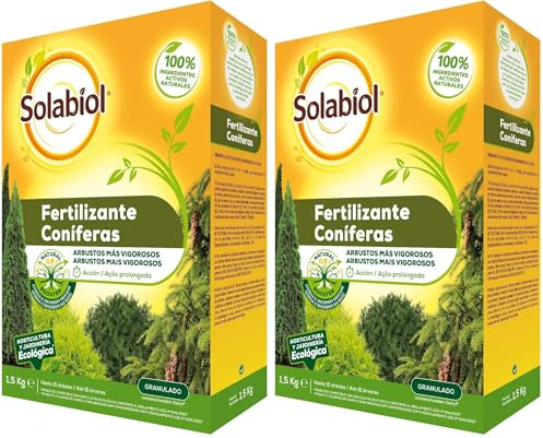 Solabiol Fertilizante para coníferas y otros arbustos, 100% orgánico (Paquete de 2)
