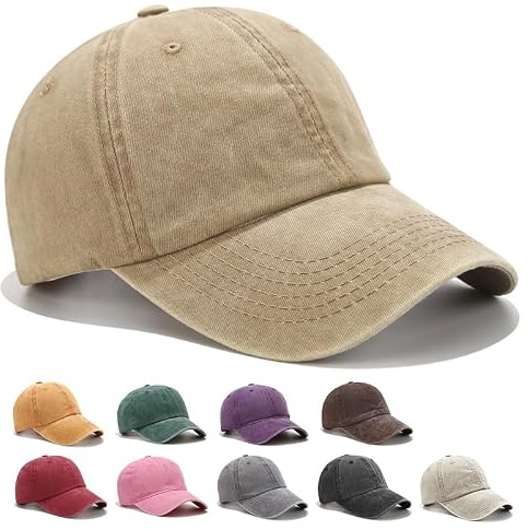 XingRuize Retro Gorra Beisbol, Gorra Unisex de Tamaño Ajustable, Gorras Beisbol 100% Algodón, Visera para Mujer, Gorras de Hombre Verano Transpirable para Hombres y Mujeres