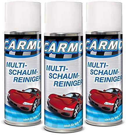CARMO 3X Multi-Schaum Reiniger | Universalreiniger | Aktiv Schaum Reiniger | Helmreiniger | Glasreiniger | 400 ml