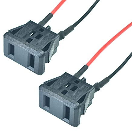2Pcs 2 Pins US Power Socket Plug Panel 10A 125V AC Panel Mount Outlet Industrial Plug Female Connectors Adapter with 18AWG Connection line