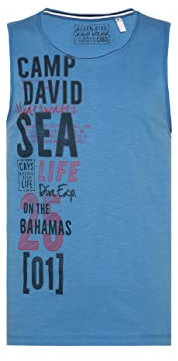 Camp David Herren Muskelshirt mit Logo-Artwork Scuba Blue XXL