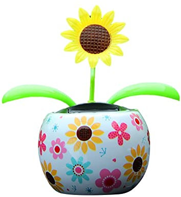 ISAKEN Solarbetriebene Tanzende Blume, Wackelfigur Blume Solar Tanzende Blume Solar Wackelfigur Solarfigur Wackelfigur Blume Solar Tanzspielzeug, Solar Wackel Blume Für Auto Haus und Büro