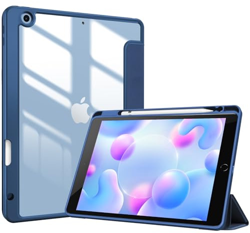 ProCase Case for iPad 9th/8th/7th Generation 10.2 Inch 2021 2020 2019, Protective Case Ultra Thin with Pen Slot iPad 9/8/7 - Navy