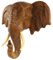 Oriental Galerie Elefantenkopf Wanddeko Elefant Holz Kopf Skulptur Figur Trophäe Wandfigur 30cm