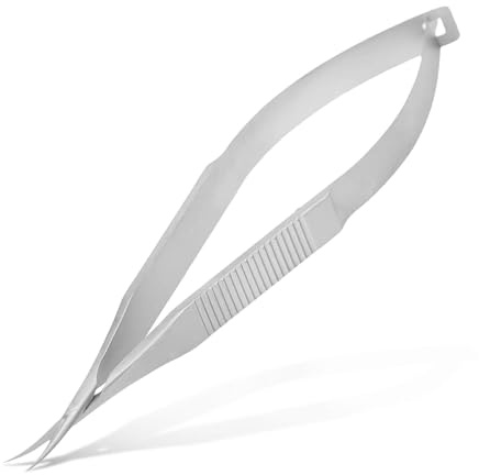 Cuticle Scissors, Cuticle Cutter Professional Curved Nail Scissors, Cuticle Remover Eyebrow Scissors, Precise Pointed Tip Grooming kit for Eyebrow Eyelash Finger Toe Nail Care and Dry Skin