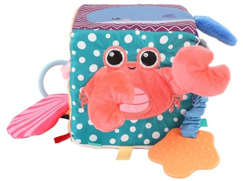 MRSTORY Süßer Multifunktionaler Babywürfel Reich an Stoffspielzeugfarbe für Sensorische und Kognitive Entwicklung für die Wiege