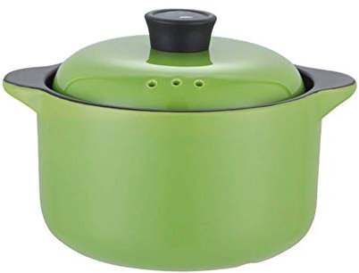 SUNMME Olla de Barro Hecha a Mano para Sopa, ollas saludables para cebollas, Olla de cerámica para cocción Lenta con Tapa, 2.64 Cuartos