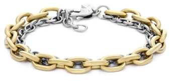 Armani Exchange Herren Gold-Ton Edelstahl Armband, AXG0162710