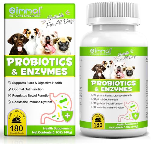 Probiotics for Dogs - Digestive Health and Immune Support, Dog Probiotics for Gut Health, 180 Tablets