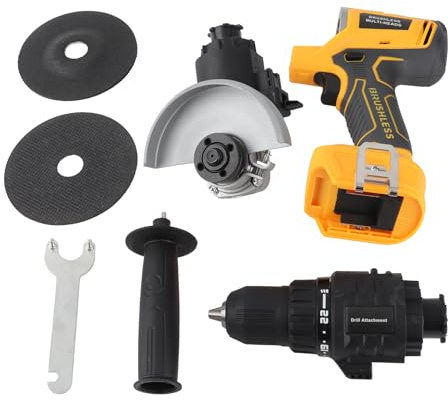 Kits combinados de herramientas eléctricas inalámbricas de 20 V, taladro eléctrico, amoladora angular, juego de herramientas eléctricas inalámbricas 2 en 1, para taladrar, cortar,