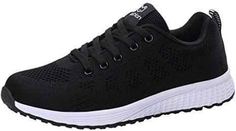 chaussures a enfiler femme Baskets Femme Orthopédique De Marche Confort Souple Chaussure Confortable Antidérapantes Voûte Légères Basket De Course Sneaker baskets et chaussures de sport Noir
