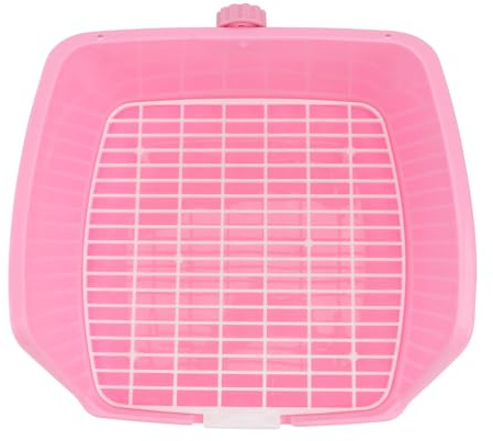 QUMIIRITY Bandeja para Baño de Mascotas Pequeña Diseño Anti-Salpicaduras y Cerradura Fija, Inodoro para Conejos y Cobayas, Suministros para Conejos y Roedores, Adecuado Estilo Aleatorio
