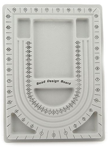Bacabella 11501 Perlenbrett grau 32,5x23,5cm (1 Stück) Bead Design Board zum Vorlegen und Vorstellen von Schmuckstücken