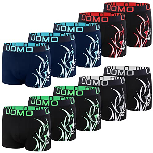L&K 10-pack boxershorts för män, retroshorts med bra mönster, bomull, 1102, 1105-10-pack, XL