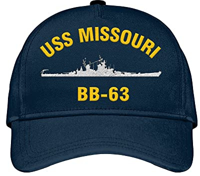 456 Cappucci da Golf Missouri BB 63 Modello di Nave Marina Militare Cappelli Visiera per Estivo Regolabile Berretto da Baseball Classic Uomo Visiera Baseball Outdoor