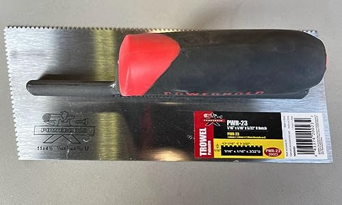 Powerhold Hardwood Flooring Trowel PWR23 4.5x11 1/16x1/16x3/32 U Trowel