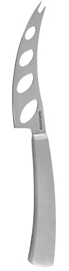 Swissmar Barcelona Moist Cheese Knife – 8.2 Stainless Steel Blade with Sand-Blasted Handle – Non-Stick Blade with Fork Tip – Ideal for Brie, Camembert, Blue & Feta – Stylish Cheese Board Knife