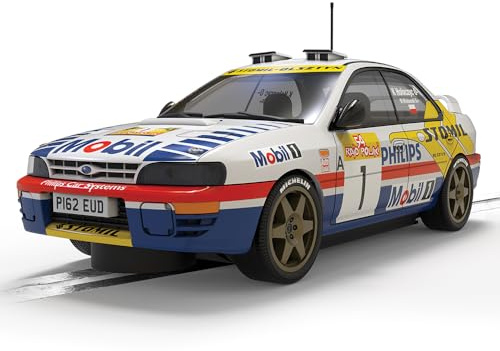 Scalextric C4507 Subaru Impreza WRX - 1997 ERC Champion Cars - Street & Rally for ages + 3 Years, White and Blue
