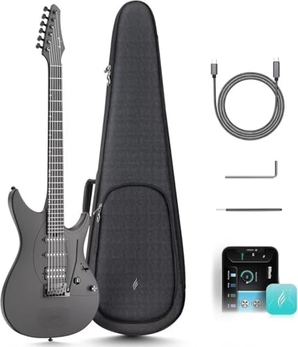 Inspire 39 Smart Electric Guitar - Carbon Fiber Body with Built-in 15W Speaker, 20 Tones & App Control, 4 Presets, Bluetooth, Gig Bag Included