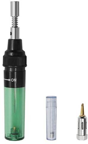 Juego de soldador, soldador de gas recargable y quemador de gas butano, puntas de soldadura, mini herramienta para reparación electrónica precisa, grabado de cuero, escultura de madera, pintura a