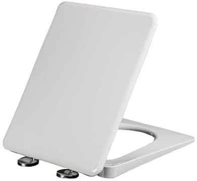 Asiento de inodoro de cierre suave con liberación rápida, bisagras ajustables fijas superiores, fácil instalación y limpieza, diseño duradero