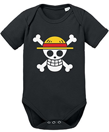 Ruffy Straw Hat Logo Baby Body Ruffy One Monkey Anime Piece Zoro, Farbe2:Schwarz;Größe2:56
