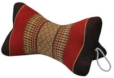 Wilai Kapok Thaikissen,Yogakissen, Massagekissen, Tantrakissen, Sofakissen, Nackenkissen, Kopfkissen, Strandkissen - Rot/Weinrot (Stern 18x18x32)