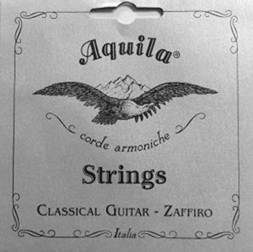 AQUILA - 137C ZAFFIRO GUIT SET SUP TENS Set di Corde per Chitarra Classica, Serie Zaffiro, Tensione Superiore, Diametri: E 1,12 - A 0,91 - D 0,72 - G 1,03 - B 0,84 - E 0,72