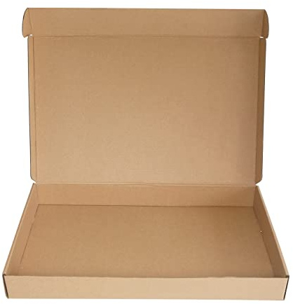 PACK4YA 420 × 280 × 50 mm små paket postlådor Royal Mail PiP korrugerade kartonglådor för postning, stora bruna postlådor för småföretag eller presentinslagningsförpackningar (5 st)