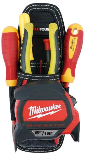 Kleine Werkzeugtasche mit Gürtelclip, kleine Werkzeughaltertasche, Mindestarbeits-Organizer, Werkzeugholster und Messerhalter (6 Taschen)