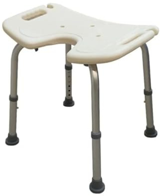 Ortopal Taburete Baño en Forma de U | Taburete Ducha con asideras | Asiento Ortopédico | Regulable y Antideslizante | Silla Ducha Personas Mayores: Cómoda, Segura y Ligera | 120kg MAX (1 Unidad)