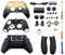Hzxkqmil Ersatz-Gehäuse-Kit Schale Hülle Zubehör für Xbox Series X/S Controller - Gold Special Edition, DIY-Schale Komplett-Kit Vordere Abdeckung Rückenschale Seitenschienen Tasten Teile