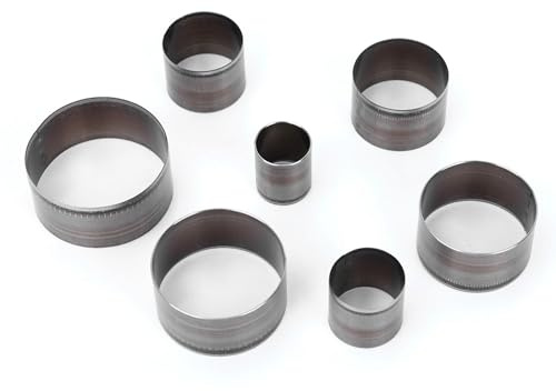 KooingTech Set di 7 fustelle per foratura, perforatrici circolari, fustellatrici rotonde, in pelle, a forma di coltello, 20 mm, 25 mm, 30 mm, 35 mm, 40 mm, 45 mm, 50 mm