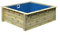 CHILLROI® Karibu Mini-Massivholz Pool 2,43 m³ aus Blockbohlen mit Poolfolie & Schutzvlies – Ø 300 cm, 66 cm Wassertiefe – Hochwertiges Pooldeck, langlebig und witterungsbeständig
