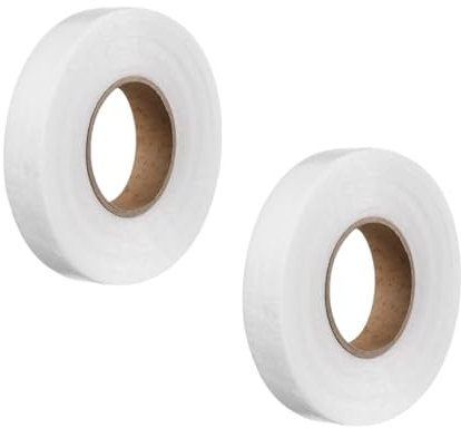 FuzlPnag 2 pcs 64 m Saumband zum Aufbügeln, Breite 20mm Bügelband Saumband, Bügelband für Vorhänge,zum Reparieren von Stoff, Vorhang, Gardinen, Hosen, Kleidung