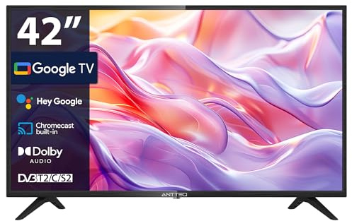 Antteq Smart TV 42 Pollici Google TV con Assistente Vocale,Store per app,YouTube, Netflix,Streaming di Film e Serie 2025