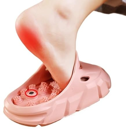 Women's Massage Shoes with Raised acupoints on the Soles of Their feet, Foot Therapy Slippers, Slippers with Finger Pressure Plates, and Sandals to Relieve Women's Stress and Provide Gifts(Pink,36)