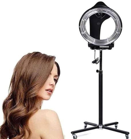 Asciugacapelli Professionale, Vaporizzatore Infrarossi Parete/Piedi, Processore Colore Riscaldatore Piastre, S Sistema Di Parrucchiere Campana Con Timer E Temperatura Regolabili, Verticale(Verticale)